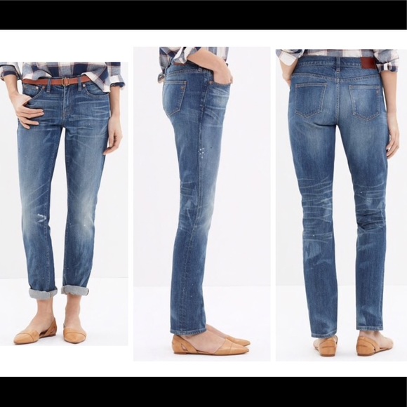 Madewell Denim - Madewell The Slim boyjean in akiva wash Sz 27